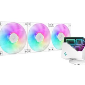DeepCool LT360 A-RGB White High-performance Liquid CPU Cooler, 5th Gen Pump 360mm Radiator IntelLGA1851/1700/1200/1151/1150/1155/AMD AM5/AM4