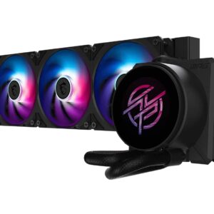 MSI MPG CORELIQUID P22 360 Black, 360mm AIO, 2.1′ IPS LCD, 540×540, 3x120mm ARGB Fans, 2000RPM, 62.6CFM, LGA1700/1851, AM4/AM5