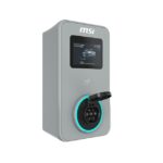 MSI Eco Premium Max(OCPP) 22kW (Gray), 22kW 3-phase 380–415V 32A; 7/11kW 1-phase; OCPP2.0.1; IP65/IK08; 5in display; WiFi; app; RFID/4G optional