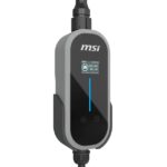 MSI Portable EV Charger Grey Ezgo 10A+15A+Home kit, Single Phase, 230V, 1PH, 2.3KW & 3.4KW, 5M Type 2 Charging gun, 1.8’LCD, IP66, 1.5T, Bluetooth