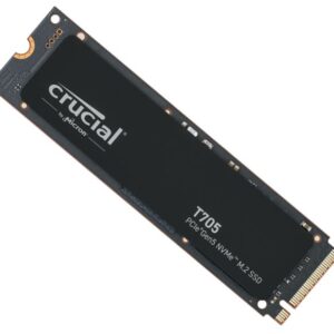 Micron (Crucial) Crucial T705 4TB Gen5 NVMe SSD – 14100/12600 MB/s R/W 2400TBW 1500K IOPs 1.5M hrs MTTF DirectStorage for Intel 14th Gen & AMD Ryzen 7000