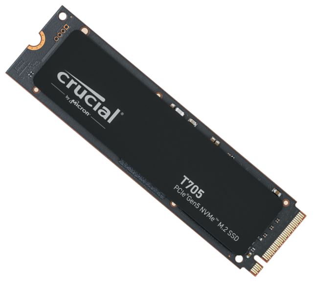 HBC-T705-4TB Micron (Crucial) Crucial T705 4TB Gen5 NVMe SSD – 14100/12600 MB/s R/W 2400TBW 1500K IOPs 1.5M hrs MTTF DirectStorage for Intel 14th Gen & AMD Ryzen 7000