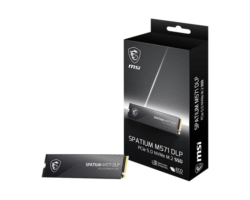 HBM-SPATIUM-M571DLP-4TB MSI SPATIUM M571 DLP PCIe 5.0 NVMe M.2 4TB, PCIe 5.0×4, NVMe 2.0, M.2 2280, Phison E28, 14500/11000MB/s, 2600K IOPS, 2800TBW, 5yr wty
