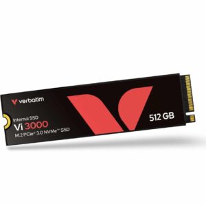 Verbatim Vi3000 512GB M.2 PCIe Gen 3 NVMe Internal SSD. Up to 3,100MB/s read and 1,300MB/s write. Up to 6x faster than a SATA SSD. Ideal for gaming.