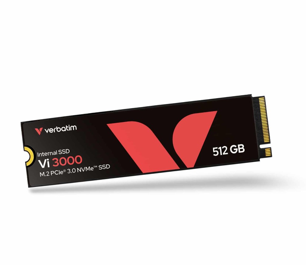 HBV-49374-512GB Verbatim Vi3000 512GB M.2 PCIe Gen 3 NVMe Internal SSD. Up to 3,100MB/s read and 1,300MB/s write. Up to 6x faster than a SATA SSD. Ideal for gaming.