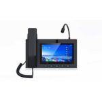 Fanvil A308 is an Android-based IP console phone with a 7-inch touchscreen, 5MP camera, HD audio, conferencing, Wi‑Fi, Bluetooth, and 20 SIP lines ent