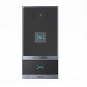 Fanvil i62 2-Wire SIP door phone w/ single call button, 2.5W speaker, NFC access, 3DI/2DO,IP66/IK07 protection,TF card support, and wall or flush moun