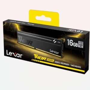 Lexar LD5U16G60C400V-RGS DDR5 UDIMM 16GB 6000 MT/s 1.4V CL40 THOR G2 OC HEATSINK BLACK RGB INTEL XMP 3.0 & AMD EXPO