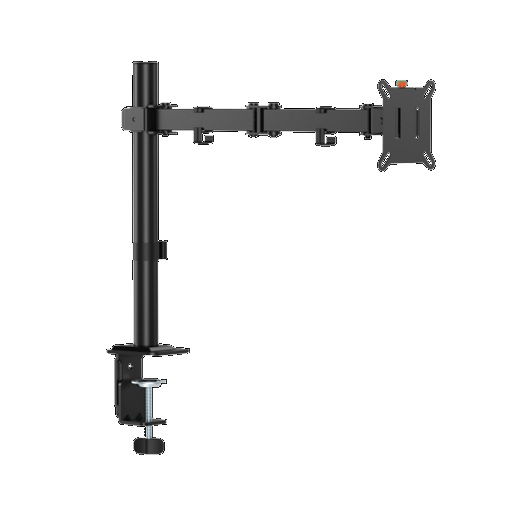 MABT-BT-AMA-B1 Brateck Flow Basic Articulating Monitor Arm Black, 17–32′, VESA 75×75/100×100, Clamp/Grommet Mount, ±90° Swivel, Height Adjustable, Quick-Release VESA