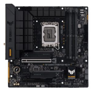 ASUS TUF GAMING B760M-PLUS WIFI II Intel LGA 1700 mATX Motherboard 192GB, DDR5, 1 x PCIe 5.0 x16, 3 x M.2 Slots, 4 x SATA, WiFi 6E, HDMI, DP, 2.5Gb Et