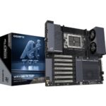 Gigabyte TTRX50 AI TOP AMD Ryzen Motherboard, sTR5 Threadripper, DDR5 ECC RDIMM up to 2TB, PCIe 5.0, USB4, Wi-Fi 7, Dual 10GbE, E-ATX