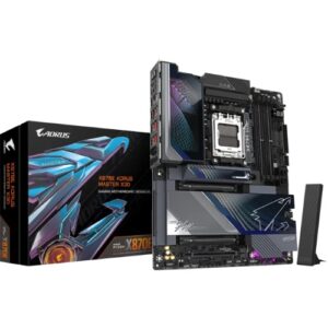 Gigabyte X870E AORUS MASTER X AM5 DDR5 256GB USB4 Wi-Fi7 BT5.4 10GbE+5GbE PCIe5 M.2 PCIe5/4 HDMI ALC1220 ES9118 ATX 30.5×24.4cm