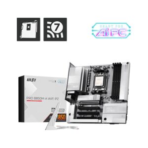 MSI PRO B850M-A WIFI PZ, AMD Ryzen™ 9000/ 8000/ 7000, AM5, DDR5 256GB, PCIe 5.0, 2x M.2, Wi-Fi 7, 5G LAN, Back-Connect