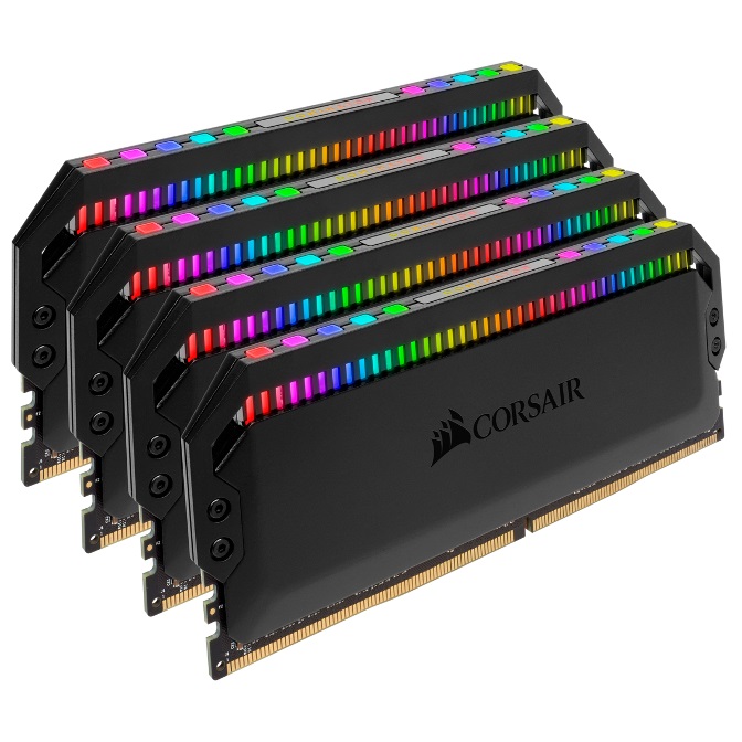 MECMD4-DPRGB4X8G32A Corsair Dominator Platinum RGB 32GB (4x8GB) DDR4 3200MHz CL16 AMD Ryzen Memory Kit, RGB Lighting, Anodized Aluminum Heat Spreader, XMP 2.0