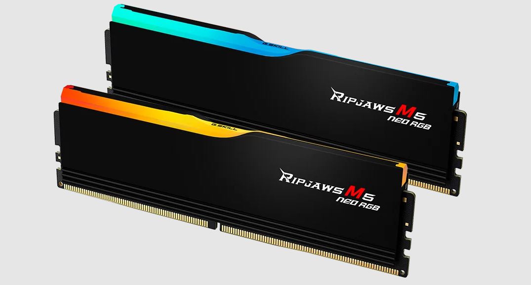 MEGS-F5-3636-64G-RM5NRK G.SKILL F5-6000J3636F32GX2-RM5NRK 64GB (2 x 32GB)/ DDR5 6000 MT/s/ Timings 36-36-36-96/ Voltage 1.35 V/ Ripjaws M5 Neo/EXPO/XMP 3.0
