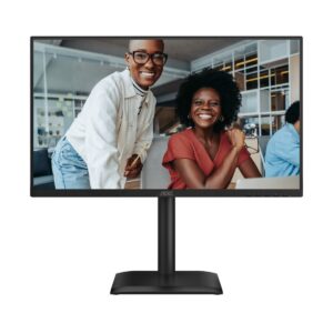AOC 23.8′ IPS, 1080p 120Hz, 300 nits, 1500:1, 4ms/1ms, 96% NTSC, HDMI 1.4, DP 1.2, VGA, USB3.2×4, 2×2W speakers, fully adjustable stand, VESA