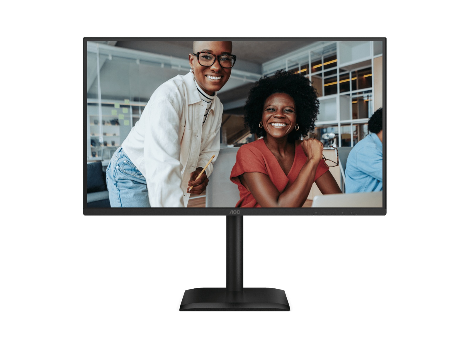 MNAO-27E4UJ AOC 27′ IPS, 1080p 120Hz, 300 nits, 1500:1, 4ms/1ms, 98% NTSC, HDMI/DP/VGA, USB3.2×4, 2×2W speakers, full ergonomic stand, VESA 100×100