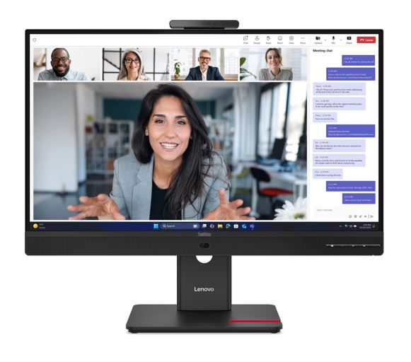 MNLEN-T27QD-4V LENOVO ThinkVision T27QD-4V 27′ QHD Monitor IPS 2K 2560×1440 16:9 120Hz Height Adjustable Tilt Swivel Pivot Webcam Speaker USB-C Hub LAN DP HDMI VESA