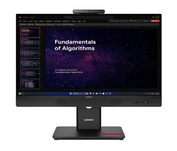 MNLEN-TIO24G6 LENOVO ThinkCentre Tiny-in-One G6 23.8’/24′ FHD 120Hz 1920×1080 16:9 4ms Height Adjust Tilt Swivel Pivot HDMI DP IPS USB3.2 5MP Webcam Dual-Mic