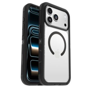 OtterBox Defender Pro XT MagSafe Apple iPhone 18 Pro Max / iPhone 17 Pro Max (6.9′) Case Clear/Black-(77-000989), Camera Control, 7 Years Warranty