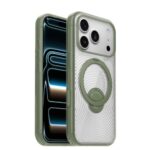 OtterBox Symmetry Stand MagSafe Apple iPhone 18 Pro / iPhone 17 Pro (6.3′) Case (Clear/Green) – (77-001215), Camera Control,7 Years Warranty