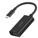 Belkin Connect USB-C to HDMI 2.1 Adapter w/ Tethered USB-C Cable (11cm) – Black (AVC013btBK), 8K@60Hz, HDR10+, HBR3, DSC, HDCP 2.2, 2-Year Warranty