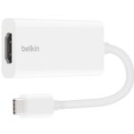 Belkin USB-C to HDMI Adapter – White (F2CU038dsWHTAPL), 4K@60Hz, Dolby Vision, HDCP 2.2, 6-Layer Circuit Board, Wi-Fi Shielding, 2-Year Warranty