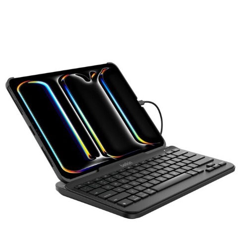 MPA-TBA010BG Belkin Connect USB-C Keyboard with Stand foriPad (TBA010bg), Rugged, SBAC testing, IP51, Nonslip, Pry-resistant Keys, iPadOS Hotkeys, 3-year Warranty