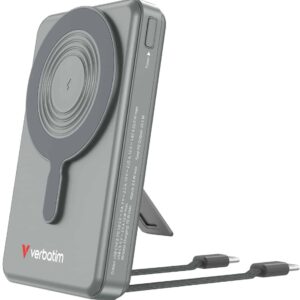 Verbatim Power Bank Magnetic Wireless 10.000 mAh C+C Display – Grey