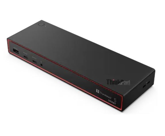 NAL-DOCKTB5 LENOVO ThinkPad Thunderbolt 5 Smart Dock 7500 – 180W PD 2xThunderbolt 5 2xUSB-C 1xHDMI 2xDP 3xUSB-A 1×2.5Gb LAN Audio Jack Supports 5 displays