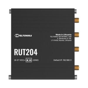 Teltonika RUT204 4G router with native CAN BUS, Enable direct access to machine data, GNSS, RS232, PoE-in and Ethernet, PSU excluded
