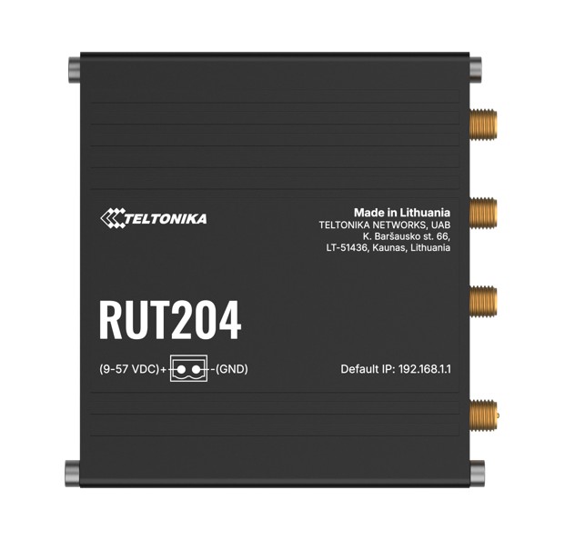 NHT-RUT204 Teltonika RUT204 4G router with native CAN BUS, Enable direct access to machine data, GNSS, RS232, PoE-in and Ethernet, PSU excluded