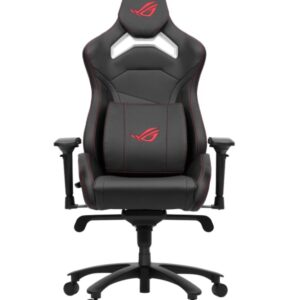 ASUS ROG Chariot X Core Gaming Chair – Black, 4D Armrests, 155° Recline, Class 4 Gas Lift, Aluminum Base, PU Leather, 136kg Load