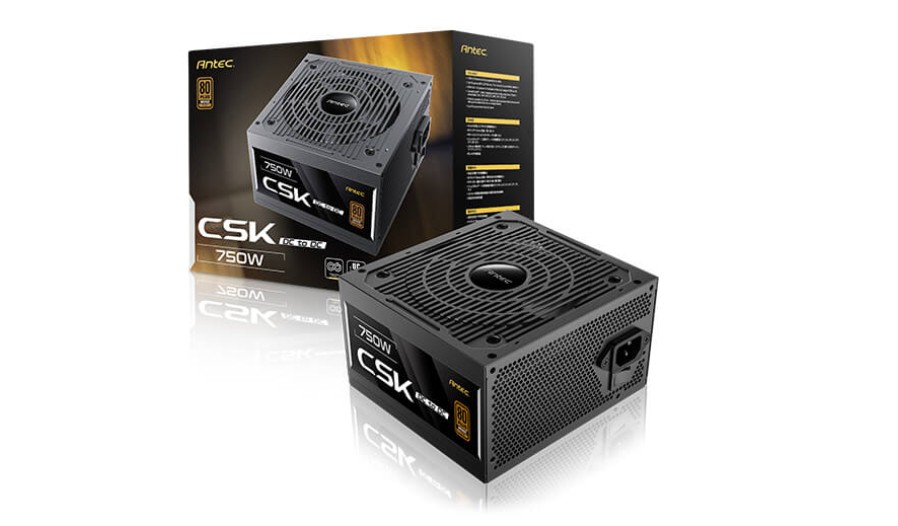 PSA-CSK750DC Antec CSK750DC 80+ Bronze, PCIE 5.1, Continuous Power, DC to DC, Flat Cables, 5Yrs Wty. CircuitShield Protections, Thermal,Reliable Value Power Supply