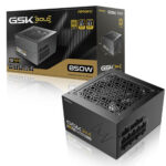 Antec GSK850 V2: ATX12V 3.1, 850W, Full-Modular, 80+ Gold, 120mm fan, 24-pin, 12V-2×6, 2×CPU, 4×PCI-E, 8×SATA, 4×Molex, 140×150×86mm, 10Y warranty