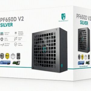 DeepCool PF650D V2 650W Gamer Storm 80+ Silver/Cybenetics Non-Modular ATX Power Supply, Taiwanese Capacitors, ATX12V V3.1