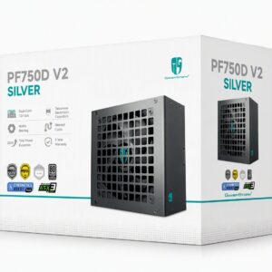 DeepCool PF750D V2 750W Gamer Storm 80+ Silver/Cybenetics Non-Modular ATX Power Supply, Taiwanese Capacitors, ATX12V V3.1