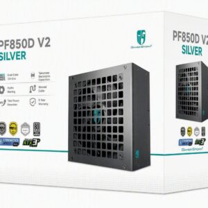 DeepCool PF850D V2 850W Gamer Storm 80+ Silver/Cybenetics Non-Modular ATX Power Supply, Taiwanese Capacitors, ATX12V V3.1