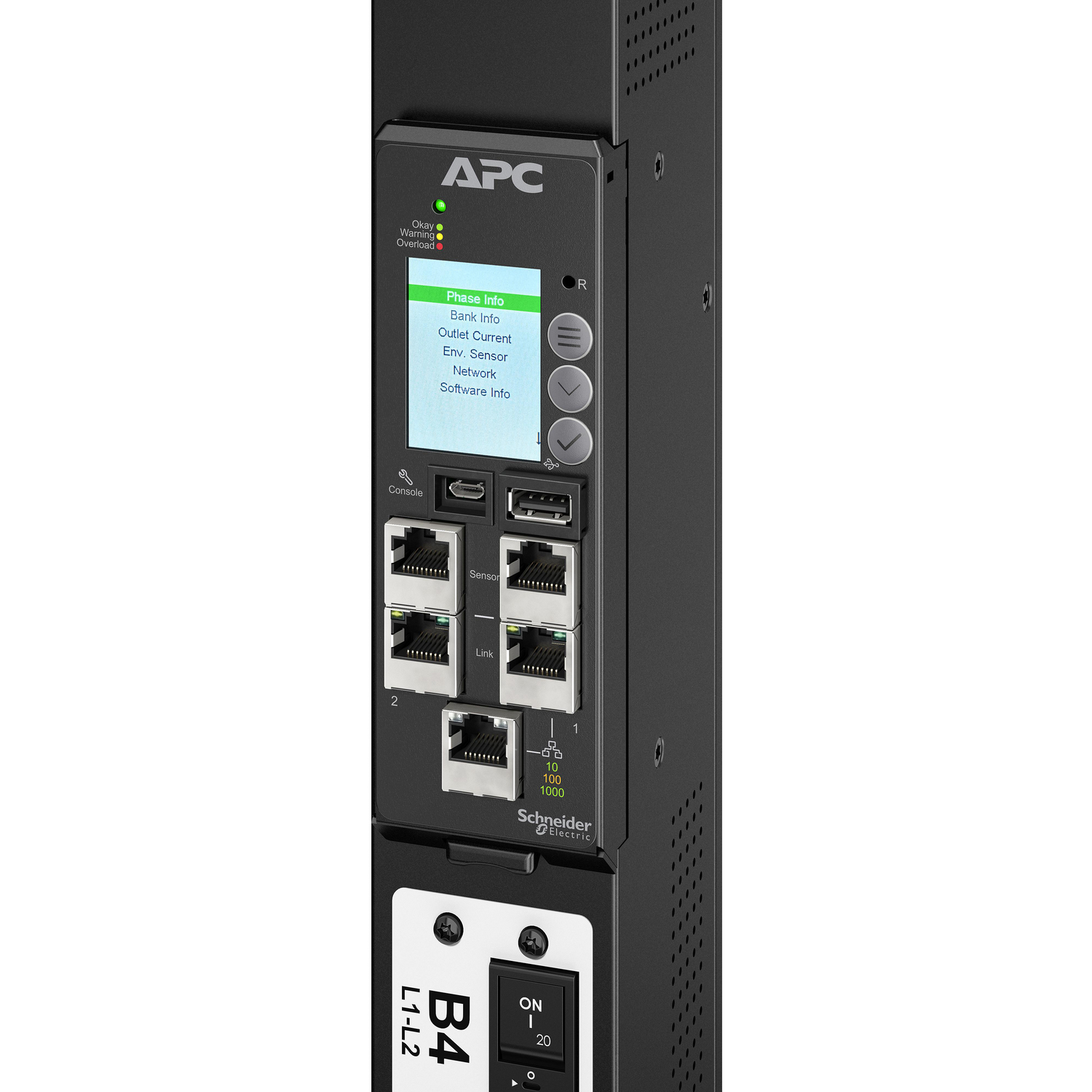 UPAPC-APDU11450SW APC NetShelter Rack PDU Advanced Gen 2, Switched, 34.6kW, 3Phase, 43.5kW 400V 63A or 34.6kW 415V 60A, 560P6, 42 Outlet