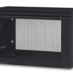 APC NetShelter 6U Wallmount Rack Enclosure Cabinet, Single Hinged, Switch Depth, Unassembled