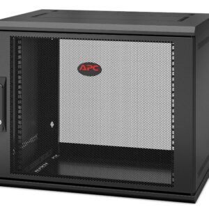 APC NetShelter 9U Wallmount Rack Enclosure Cabinet Single Hinged Switch Depth