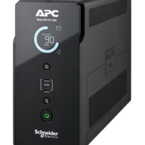 APC Back-UPS PRO 650VA/400W,6 IEC outlets, LCD interface, USB Charging ports,Tower, 230V,Lead-acid battery, Input IEC 60320 IEC 60309, 1.5m cable