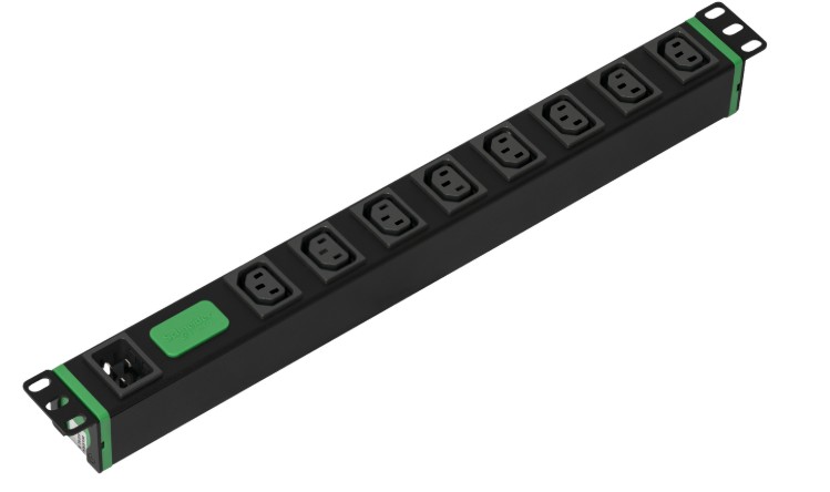 UPAPC-SEP6116G APC Easy Rack PDU, Basic, Horizontal, 1 Phase, 3.7kW, 230V, 16A, 8 x C13 outlets, IEC60320 C20 inlet