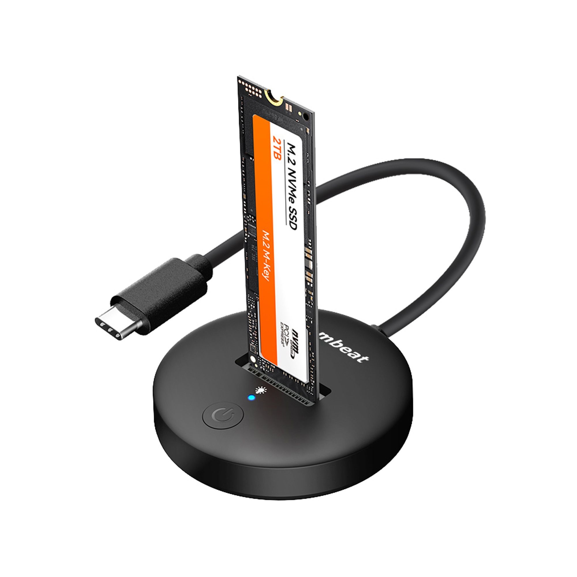 USMB-HDD-M2H1BK mbeat® H1 USB 3.2 Gen2 10Gbps M.2 NVMe & SATA SSD Mini Dock (Black) Data Speed: Maximum up to 10Gbps Product Weight (with Cable): 37.8g