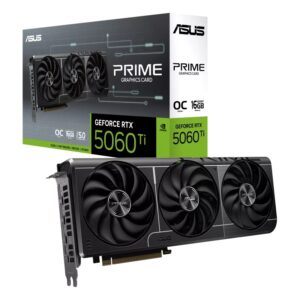 ASUS nVidia GeForce PRIME GeForce RTX™ 5060 Ti 16GB GDDR7 OC Edition, 128-bit, PCIe 5.0, 2647MHz, 4608 CUDA, 2.5-Slot