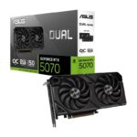 ASUS nVidia GeForce Dual RTX5070 OC 12G-EVO, GDDR7, 6144 CUDA, PCIe 5.0, 28Gbps, 192-bit, 2572MHz OC, 2.5-Slot, SFF Ready, 8K