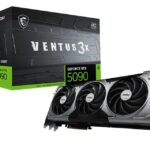 MSI nVidia GeForce RTX™ 5090 32G VENTUS 3X OC, Boost: 2437 MHz, CUDA 21760 Units, 32GB GDDR7, HDMI™ x 1