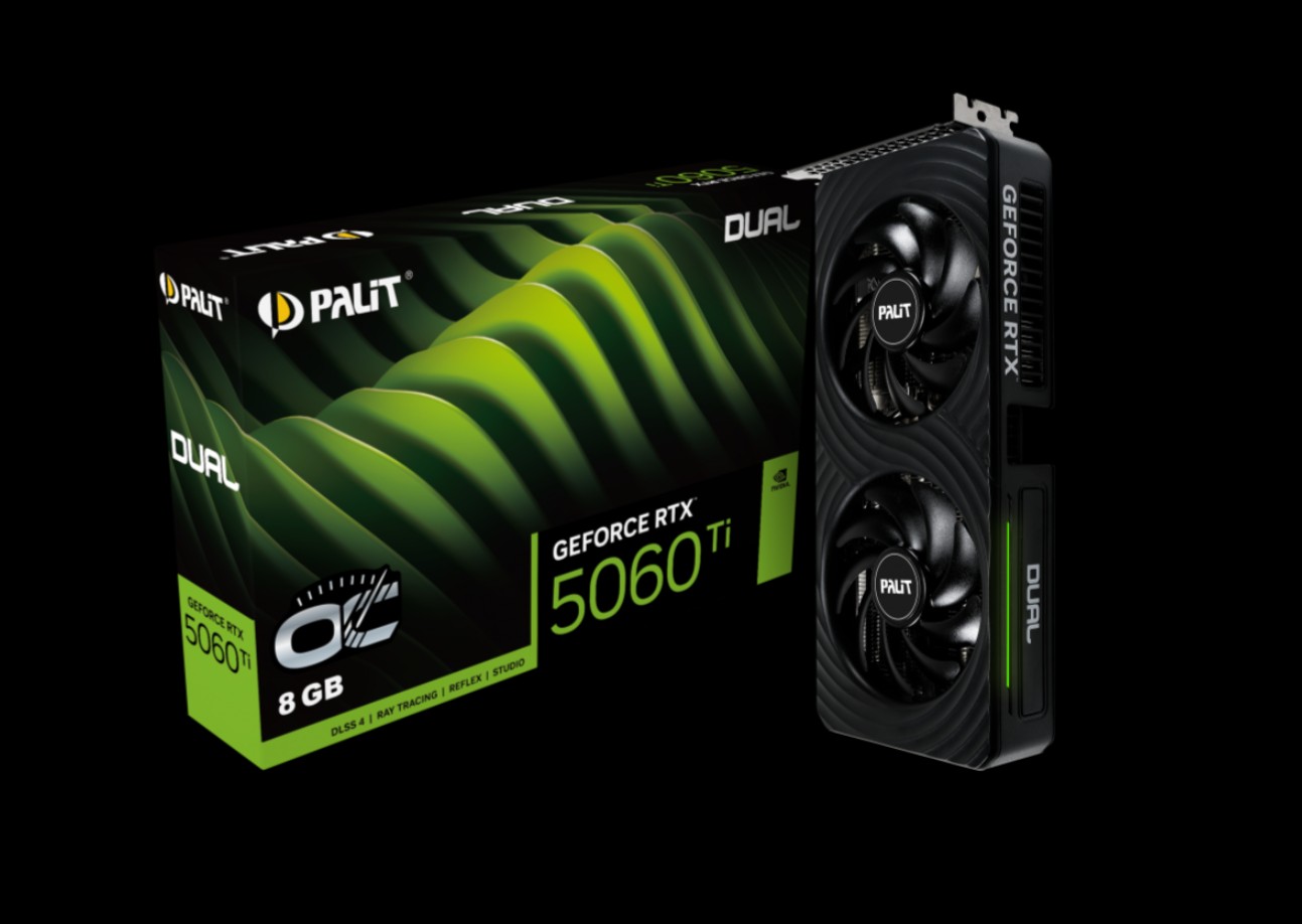 VCPA-RTX5060TI-DUAL-OC-8G PALIT RTX5060Ti DUAL OC 8G GDDR7 128bit 3-DP HDMI NE7506TS19P1-GB2062D